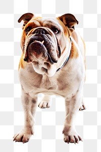 Friendly bulldog png, design element, transparent background