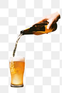 PNG beer, collage element, transparent background