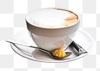 PNG coffee latte, collage element, transparent background