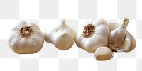 PNG garlic cloves, collage element, transparent background