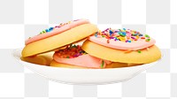 Sprinkled biscuits png, transparent background