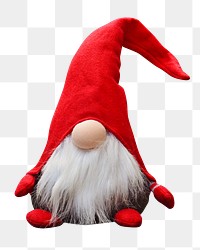 Red gnome png, transparent background