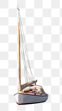 Png sailing boat, isolated object, transparent background