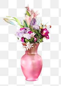 PNG flower bouquet, collage element, transparent background