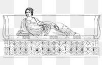 Roman lady png ancient art, transparent background