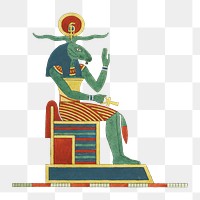 Egypt god png illustration, colorful design on transparent background