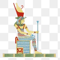 Egypt god png illustration, colorful design on transparent background