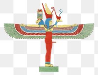 Egypt goddess png vintage illustration, transparent background