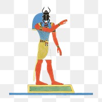 PNG Egyptian god Ptah vintage illustration, transparent background. Remixed by rawpixel. 