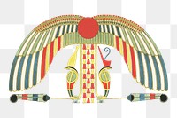 Egypt god png vintage illustration, transparent background