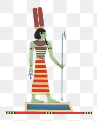 PNG Egyptian god Amun vintage illustration, transparent background. Remixed by rawpixel. 