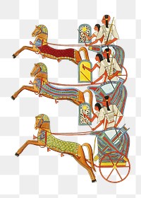 Egypt horse png vintage illustration, transparent background