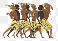 Egypt men png vintage illustration, transparent background