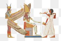 Egypt ritual png vintage illustration, ancient design on transparent background