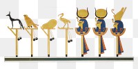 PNG Egyptian tomb painting vintage illustration, transparent background. Remixed by rawpixel. 