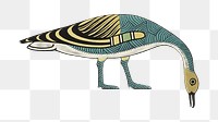 Png vintage Egyptian bird illustration, tombs of Nevoethph and Menothph, transparent background