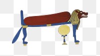 PNG Egyptian bed vintage illustration, transparent background. Remixed by rawpixel. 