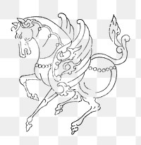 Japanese Kirin png, mythical creature, transparent background