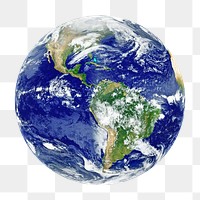 Png planet Earth at day, isolated object, transparent background