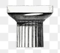 Png Roman Doric column top, transparent background
