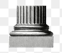 Png Roman Doric column base, transparent background