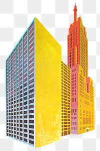 Hotel building png illustration, transparent background. Remixed by rawpixel.