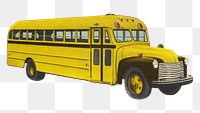 School bus vehicle  png, transparent background. Remixed by rawpixel.