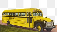 School bus vehicle png border, transparent background. Remixed by rawpixel.