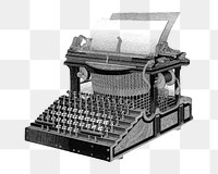 Vintage typewriter png, transparent background. Remixed by rawpixel.