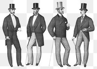 Vintage men's apparel png illustration on transparent background. Remixed by rawpixel.