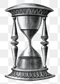 Hourglass png, vintage decoration illustration on transparent background. Remixed by rawpixel.