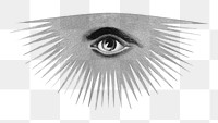 Observing eye png, Masonic chart of the Scottish rite on transparent background. Remixed by rawpixel.