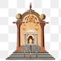 Vintage architecture png illustration, transparent background. Remixed by rawpixel.