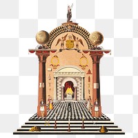 Vintage architecture png illustration, transparent background. Remixed by rawpixel.