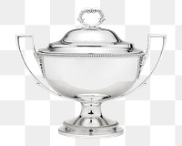 Soup tureen png, vintage object by William Stroude on transparent background. Remixed by rawpixel.