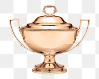 Soup tureen png, vintage object by William Stroude on transparent background. Remixed by rawpixel.