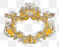 Rococo png Cartouche with Cherubs on transparent background. Remixed by rawpixel.