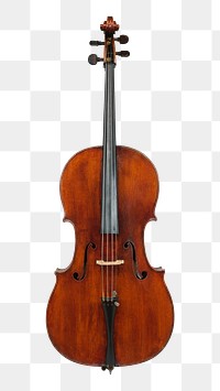 Violoncello png, musical instrument by Jean Baptiste Vuillaume, transparent background. Remixed by rawpixel.