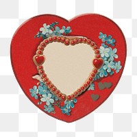 Valentine's heart decoration png on transparent background. Remixed by rawpixel.