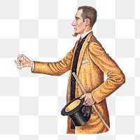 Portrait of Felix Feneon png, vintage painting by Paul Signac on transparent background. Remixed by rawpixel.