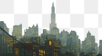 New York png Brooklyn bridge, city illustration by Franti&scaron;ek Tav&iacute;k &Scaron;imon, transparent background. Remixed by rawpixel.