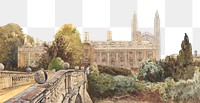 Clare College png Bridge over the Cam with King's College in the background by John Fulleylove, transparent background. Remixed by rawpixel.