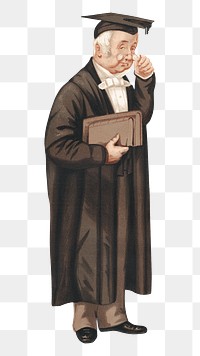 Png Clergy. 'Greek'. Rev. Benjamin Jowett. illustration by Leslie Matthew 'Spy' Ward on transparent background. Remixed by rawpixel.