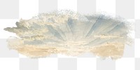 Rising sun sky png watercolor illustration element, transparent background. Remixed from vintage artwork by rawpixel.