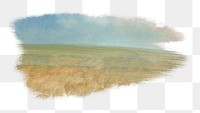 Grass field png painting, transparent background. Remixed from George Catlin artwork, by rawpixel.