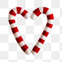 PNG Heart shape candy cane transparent background