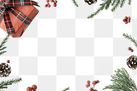 Christmas frame png element, transparent background