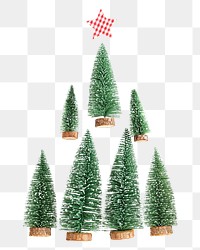 Christmas tree png element, transparent background