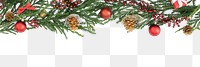 Christmas border png element, transparent background