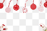 Christmas frame png element, transparent background